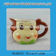 Wholesale elegant ceramic cream jug with monkey design